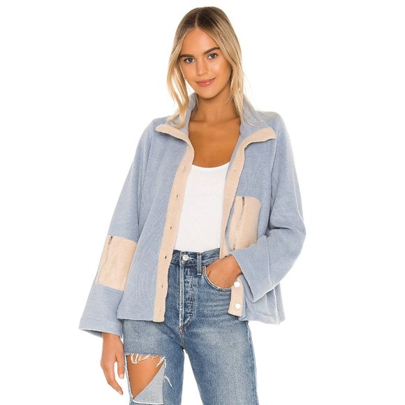 Line & Dot X Revolve Calli Contrast Fleece Jacket NWT - Picture 1 of 9